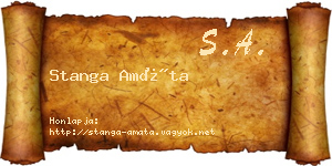 Stanga Amáta névjegykártya